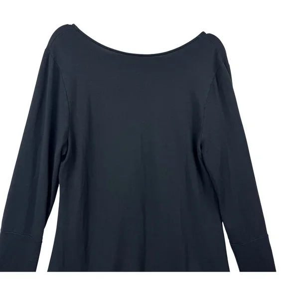 Soma Nightgown Women XL Black V-Neck Long Sleeve Stretch Relaxed - Picture 4 of 10